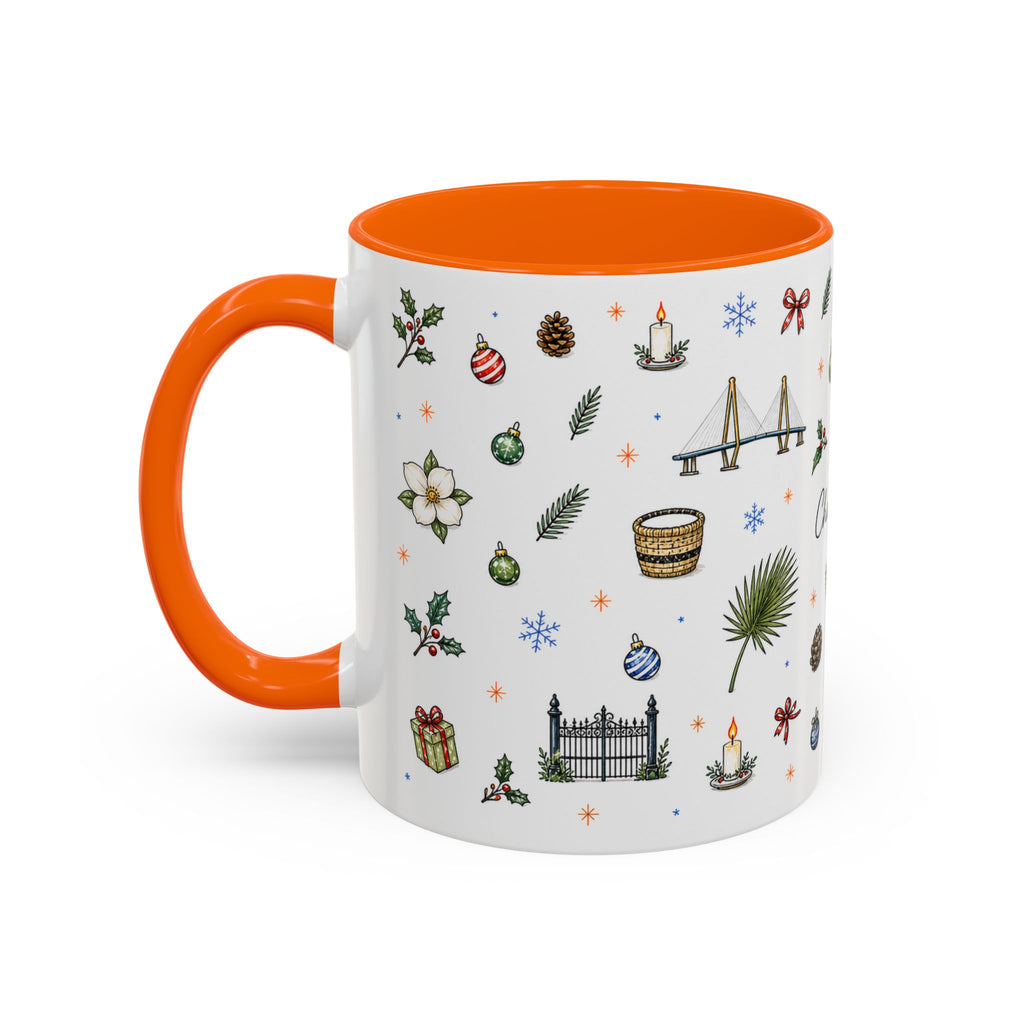 Charleston Christmas Mug | Watercolor City Souvenir, Holiday Travel Gift (11oz/15oz)