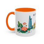 Ho Chi Minh City Coffee Mug | Vietnam Travel Souvenir | Porcelain Decal City Gift | 11oz 15oz Accent Mug