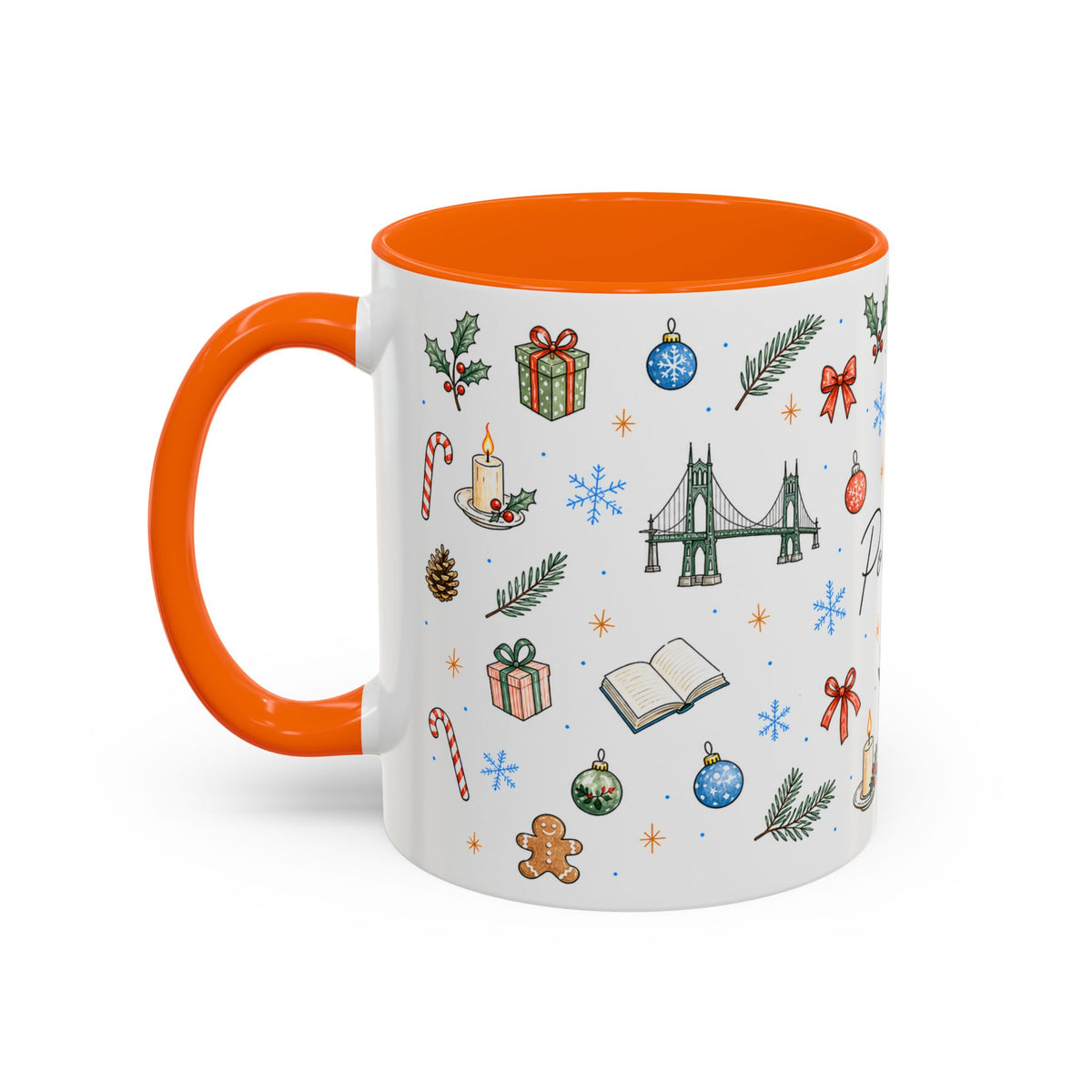 Portland Christmas Watercolor Mug | City Souvenir Coffee Cup (11oz 15oz)