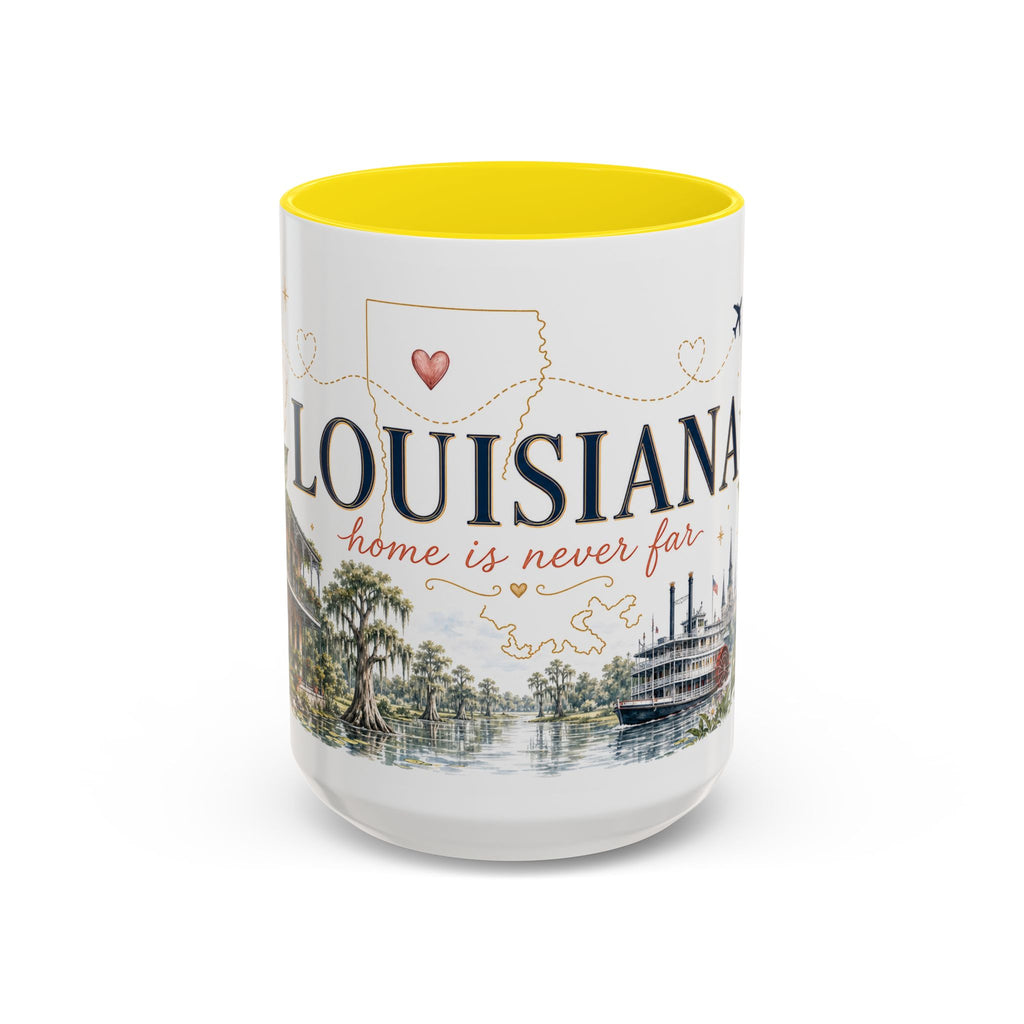 Louisiana Home State Mug | Moving Away Gift | Long Distance Friendship Coffee Cup | 11oz 15oz Accent Mug