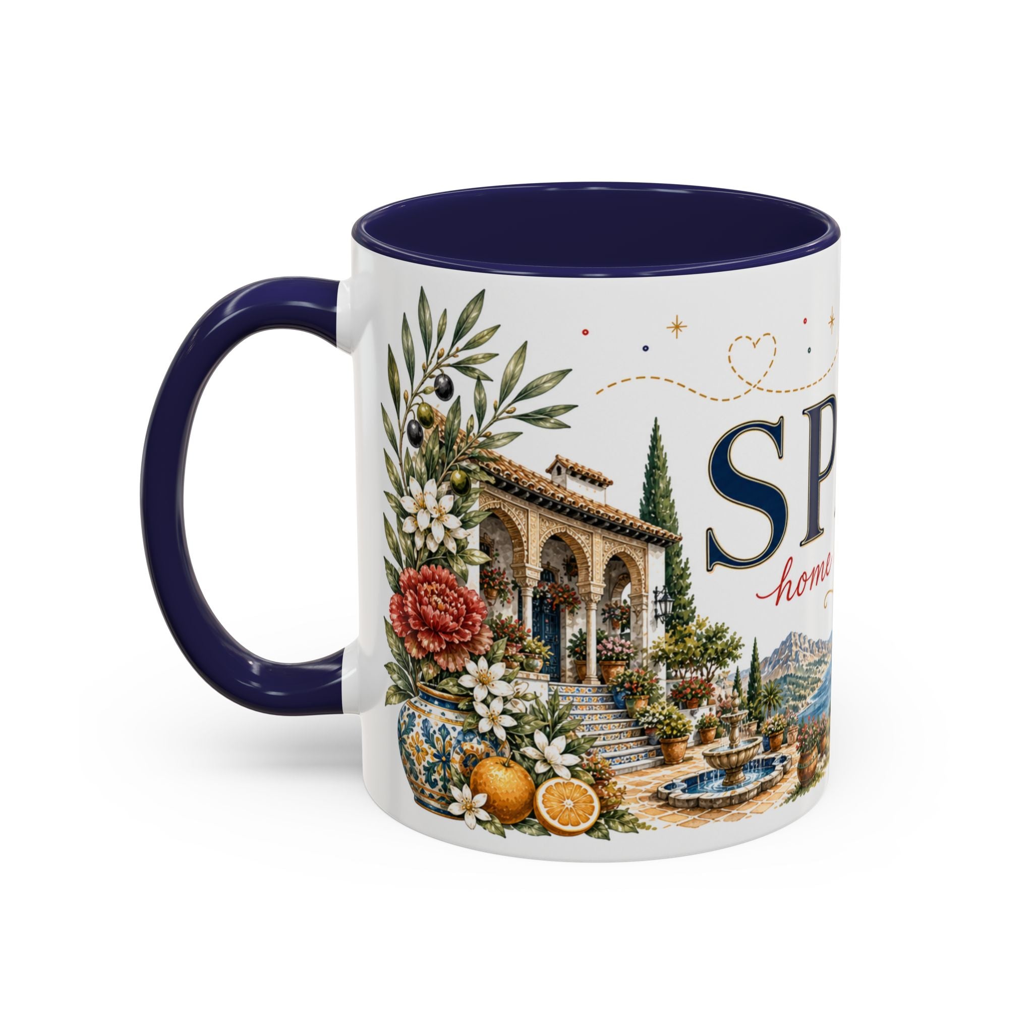 Spain Home Country Mug | Moving Away Gift | Long Distance Friendship | 11 oz 15 oz Accent Mug