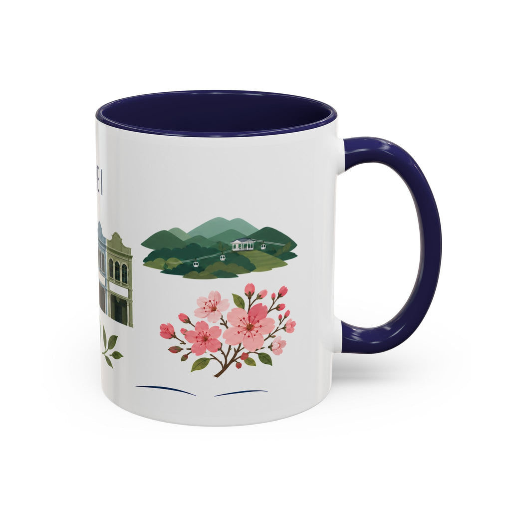 Taipei Coffee Mug | Taiwan Travel Souvenir | Porcelain Decal City Gift | 11oz 15oz Accent Mug