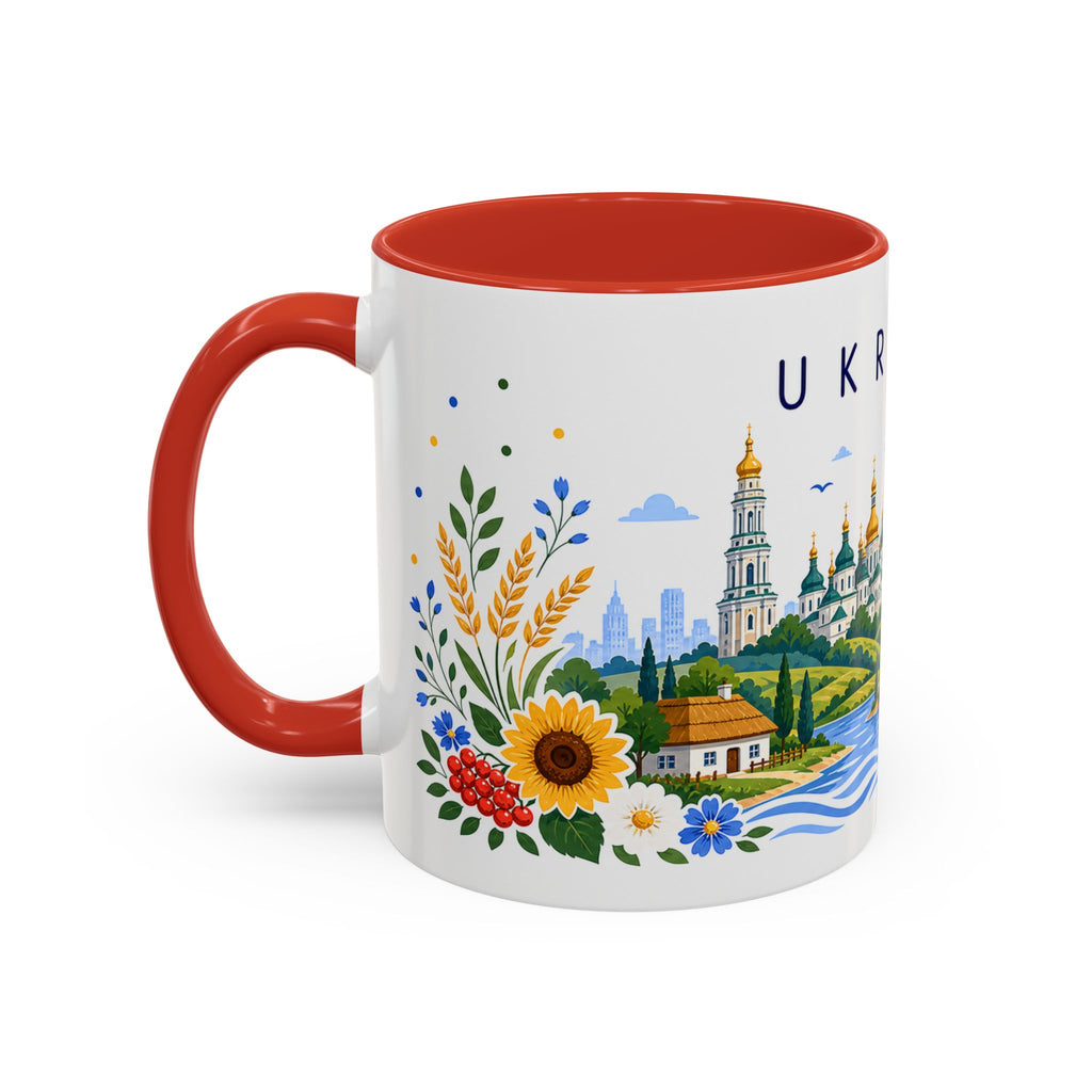 Ukraine Coffee Mug | Travel Souvenir Accent Mug | Place Gift Ceramic Cup 11oz 15oz