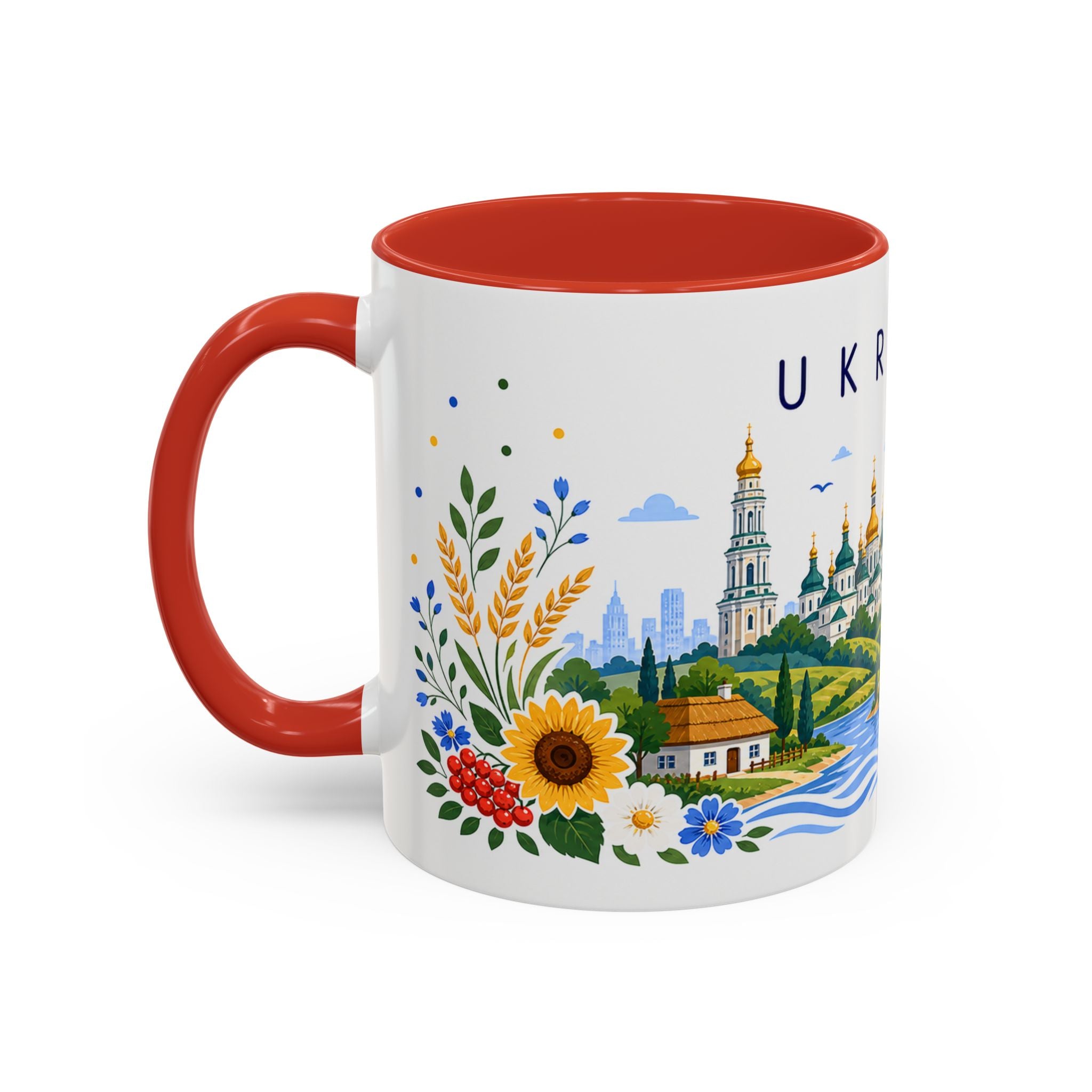 Ukraine Coffee Mug | Travel Souvenir Accent Mug | Place Gift Ceramic Cup 11oz 15oz