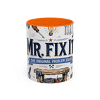 Mr Fix It Coffee Mug | Father's Day Gift for Dad | Accent Color Ceramic 11oz 15oz