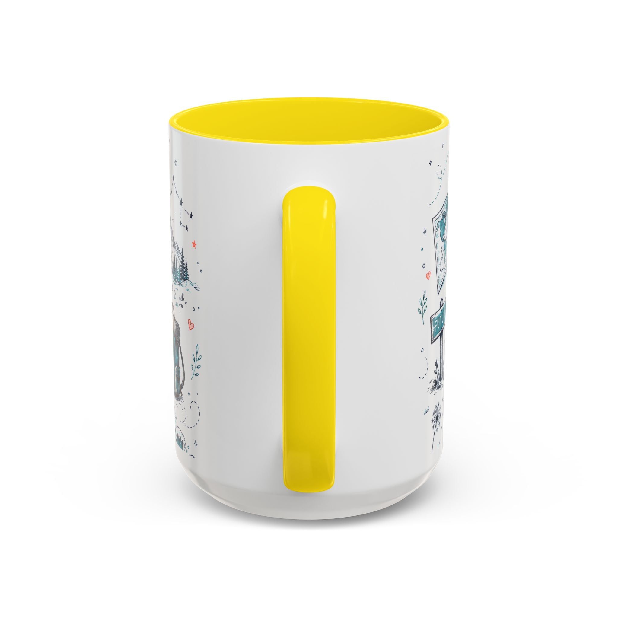 Adventure Awaits Coffee Mug | Class of 2026 Graduation Gift | Accent Color Ceramic 11oz 15oz