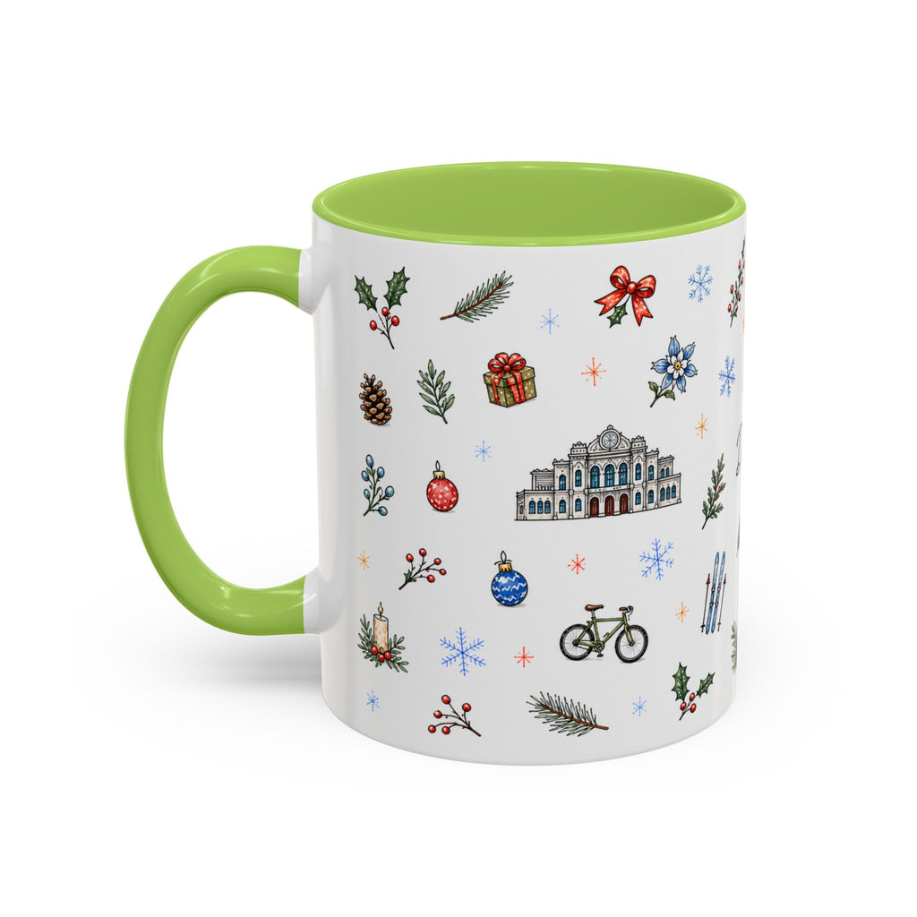 Denver Christmas Mug | Watercolor City Souvenir, Holiday Travel Gift (11oz/15oz)