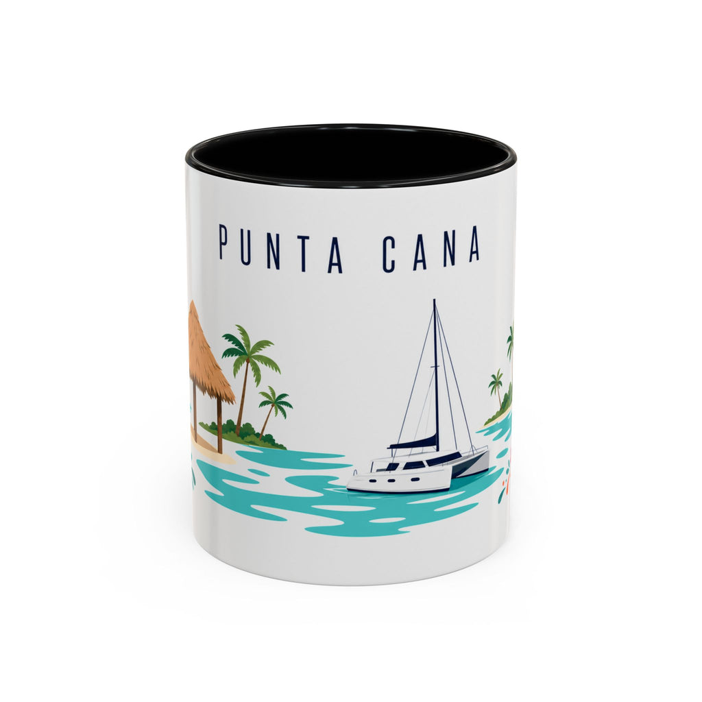 Punta Cana Coffee Mug | Dominican Republic Travel Souvenir | Porcelain Decal City Gift | 11oz 15oz Accent Mug