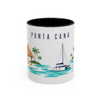 Punta Cana Coffee Mug | Dominican Republic Travel Souvenir | Porcelain Decal City Gift | 11oz 15oz Accent Mug