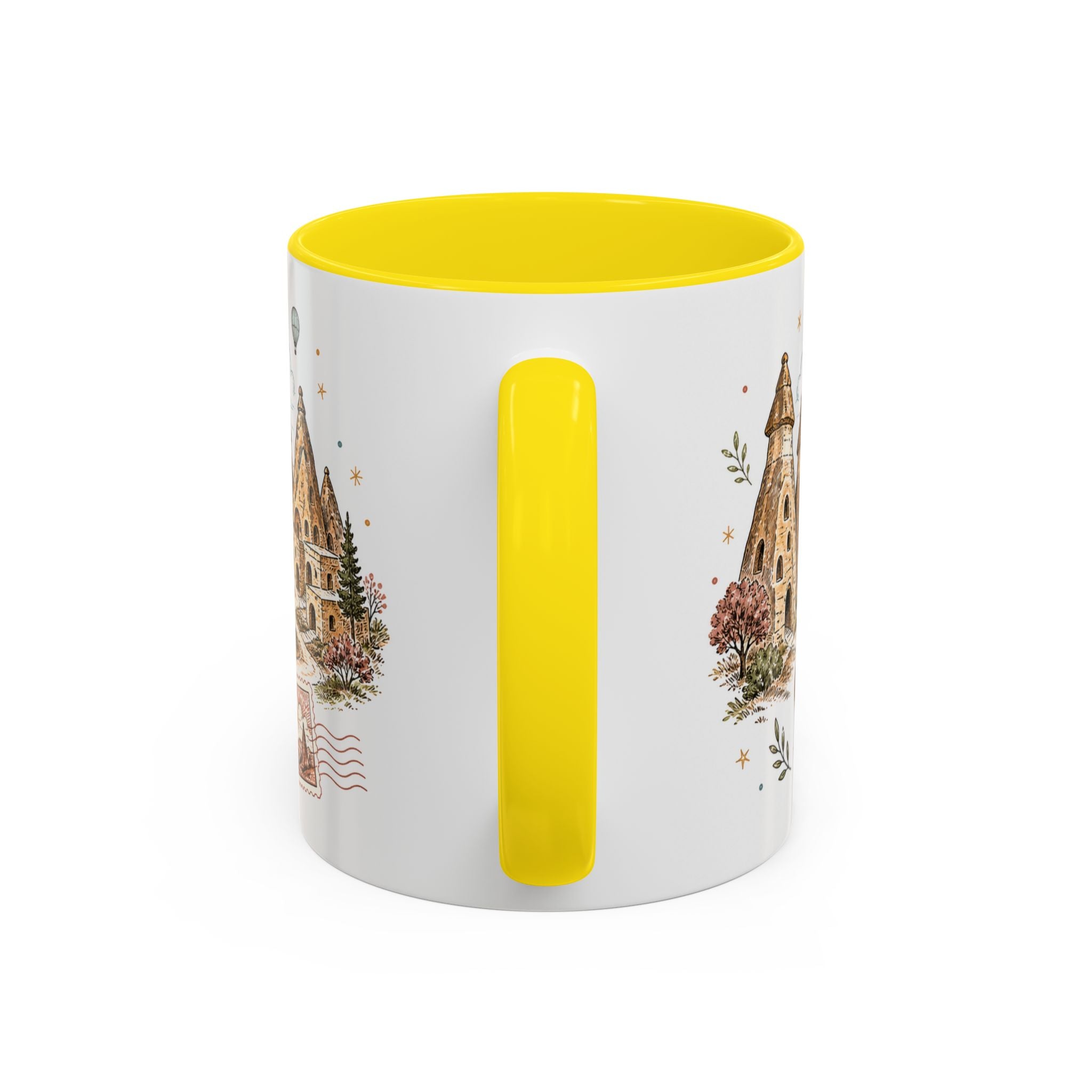 Cappadocia Coffee Mug | Travel Destination Souvenir Gift | Accent Color Ceramic 11oz 15oz