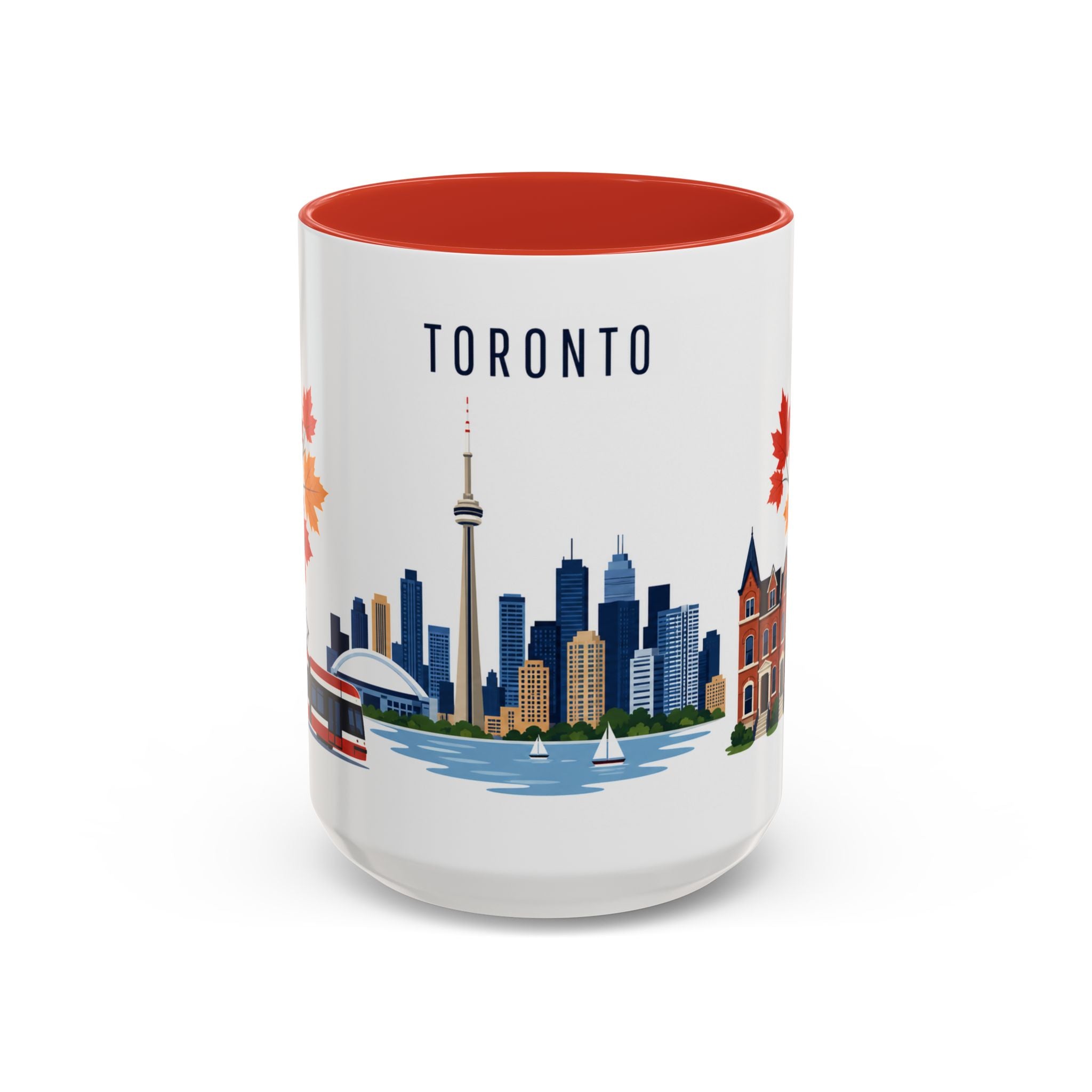 Toronto Coffee Mug | Canada Travel Souvenir | Porcelain Decal City Gift | 11oz 15oz Accent Mug