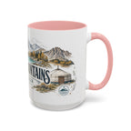 Altai Mountains Mug, Mongolia Travel Souvenir, Bucket List Gift, Accent Ceramic Coffee Mug 11oz 15oz