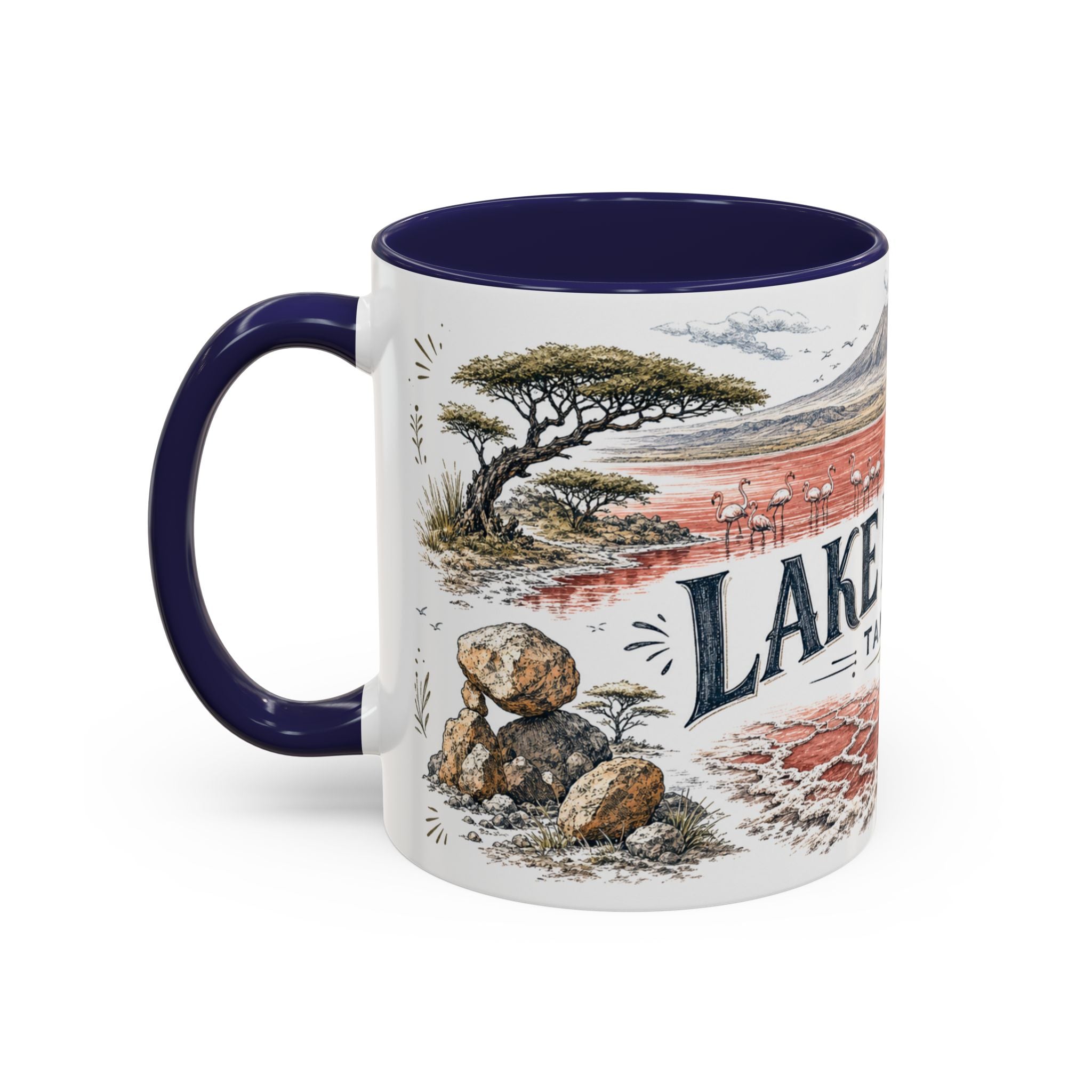 Lake Natron Mug, Tanzania Travel Souvenir, Bucket List Gift, Accent Ceramic Coffee Mug 11oz 15oz