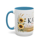 Kansas Home State Mug | Sunflower Prairie Landscape Coffee Cup