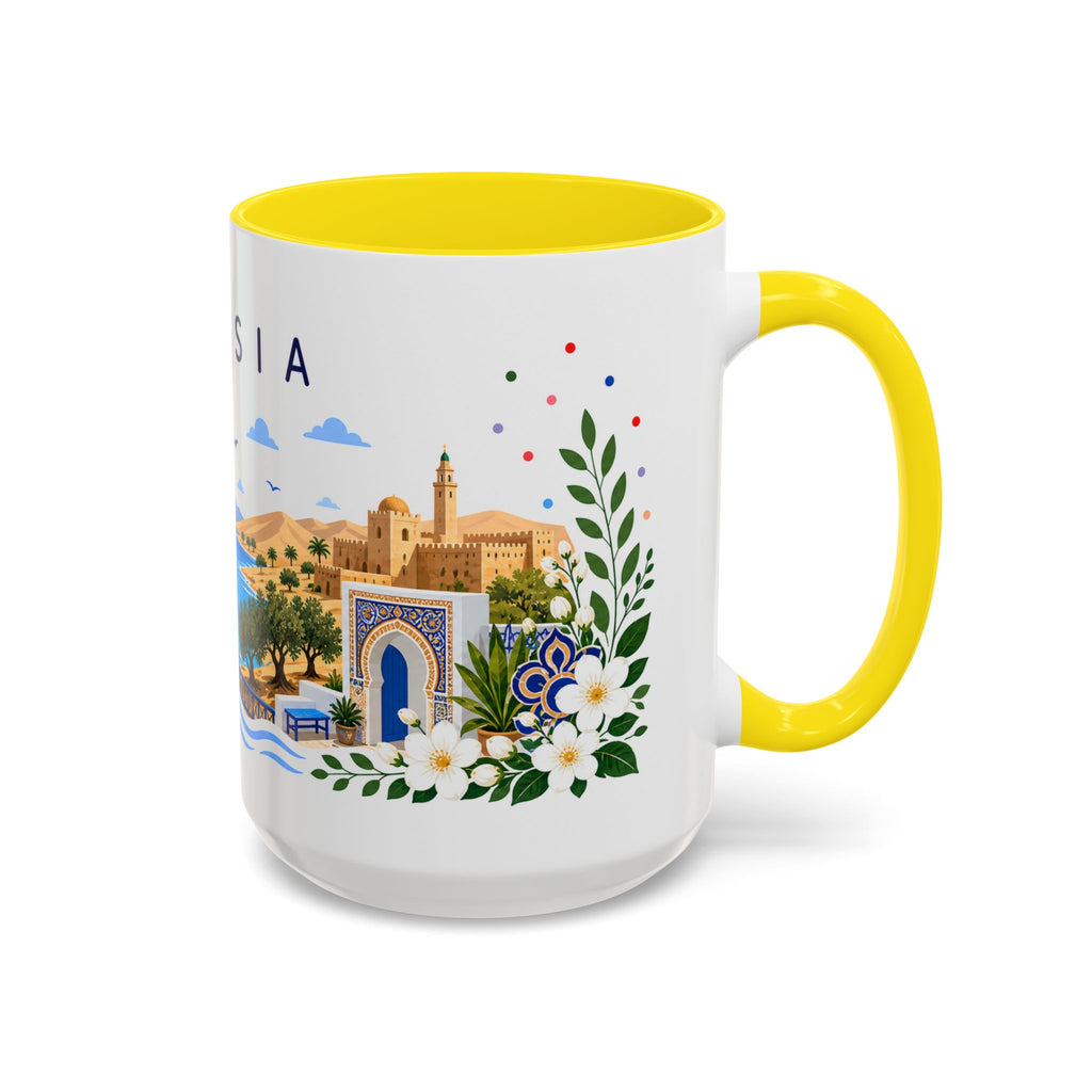 Tunisia Coffee Mug | Travel Souvenir Accent Mug | Place Gift Ceramic Cup 11oz 15oz