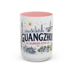 Guangzhou Coffee Mug | China Souvenir Travel Gift | Accent Color Ceramic 11oz 15oz