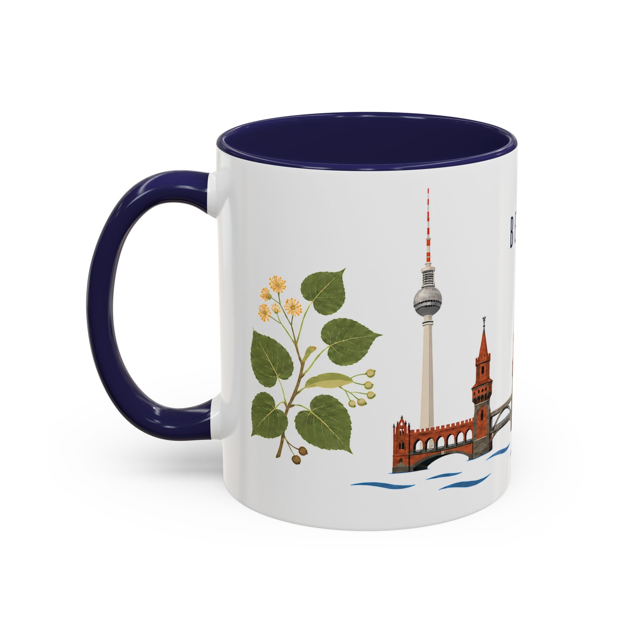 Berlin Coffee Mug | Germany Travel Souvenir | Porcelain Decal City Gift | 11oz 15oz Accent Mug