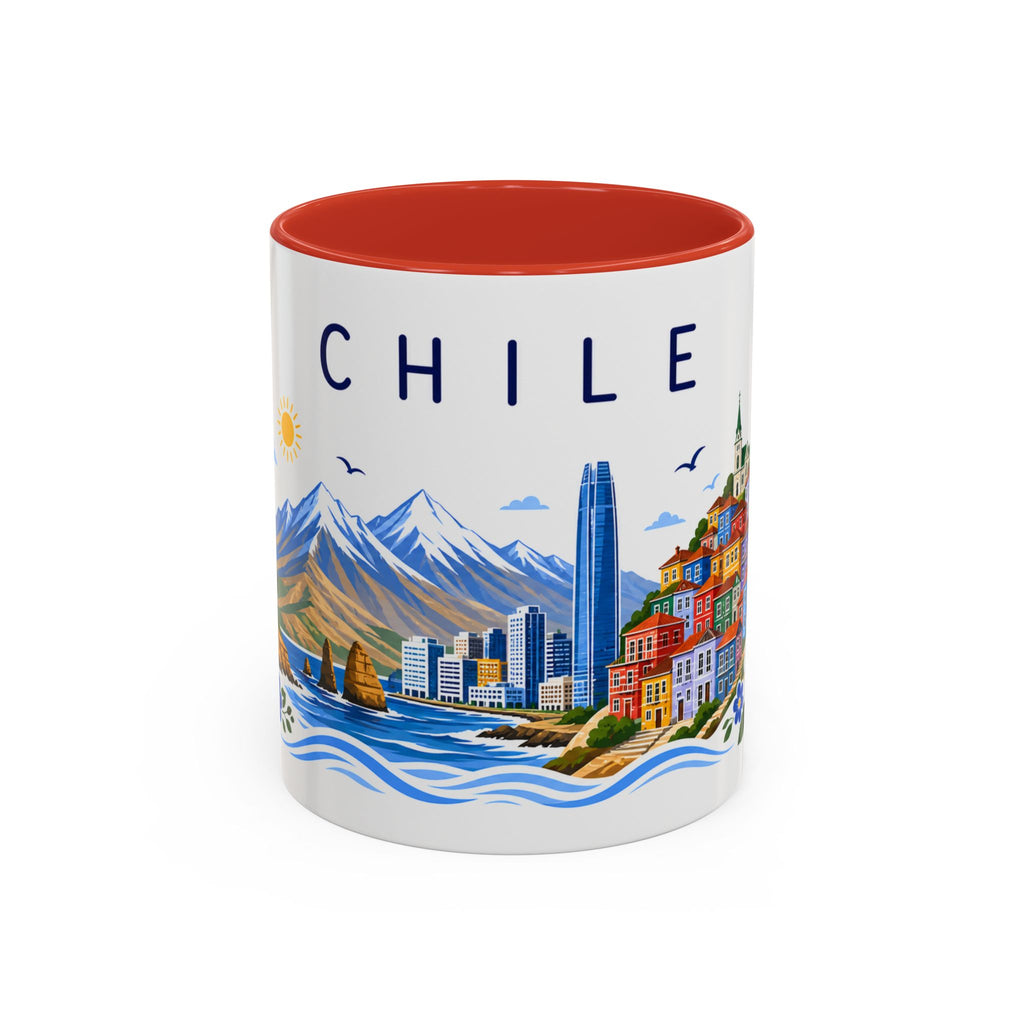 Chile Coffee Mug | Travel Souvenir Accent Mug | Place Gift Ceramic Cup 11oz 15oz