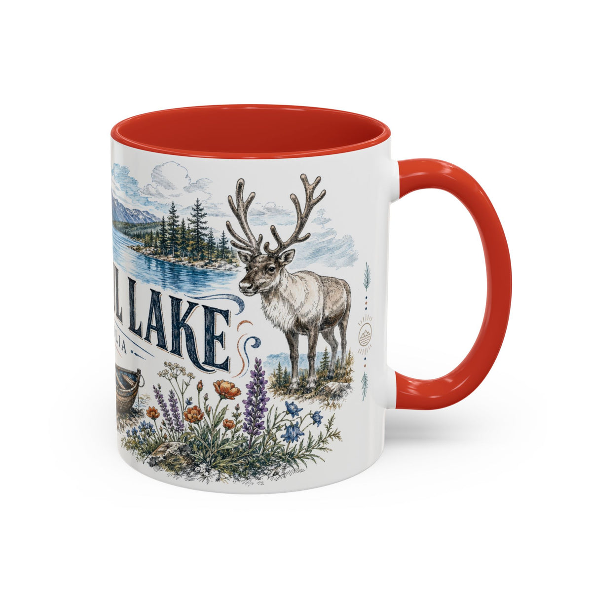 Khuvsgul Lake Mug, Mongolia Travel Souvenir, Bucket List Gift, Accent Ceramic Coffee Mug 11oz 15oz