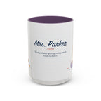 Personalized Teacher Mug | Custom Name Notebook Coffee Cup | Back to School Gift 11oz 15oz