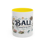 Bali Coffee Mug | Indonesia Souvenir Travel Gift | Accent Color Ceramic 11oz 15oz