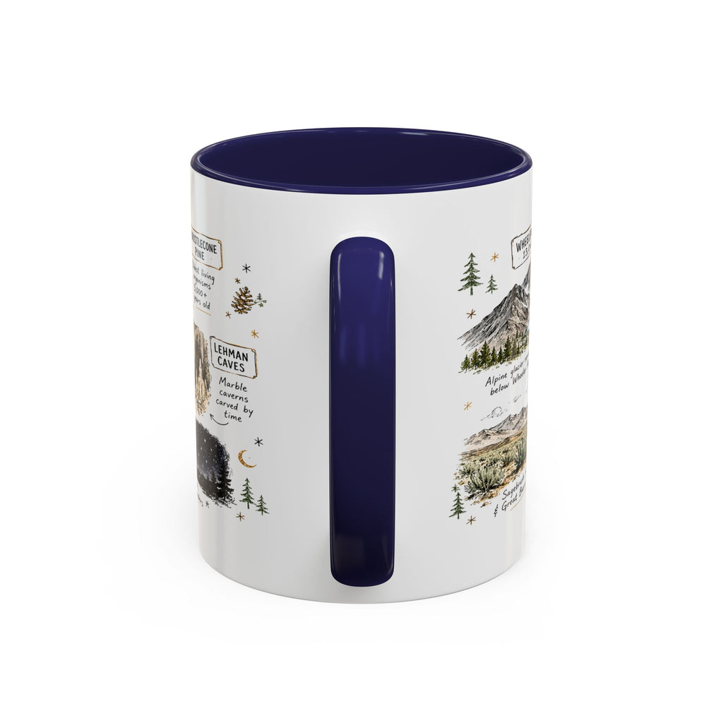 Great Basin National Park Coffee Mug | Nevada Desert Stargazing Hiking Gift | Accent Color Ceramic 11oz 15oz