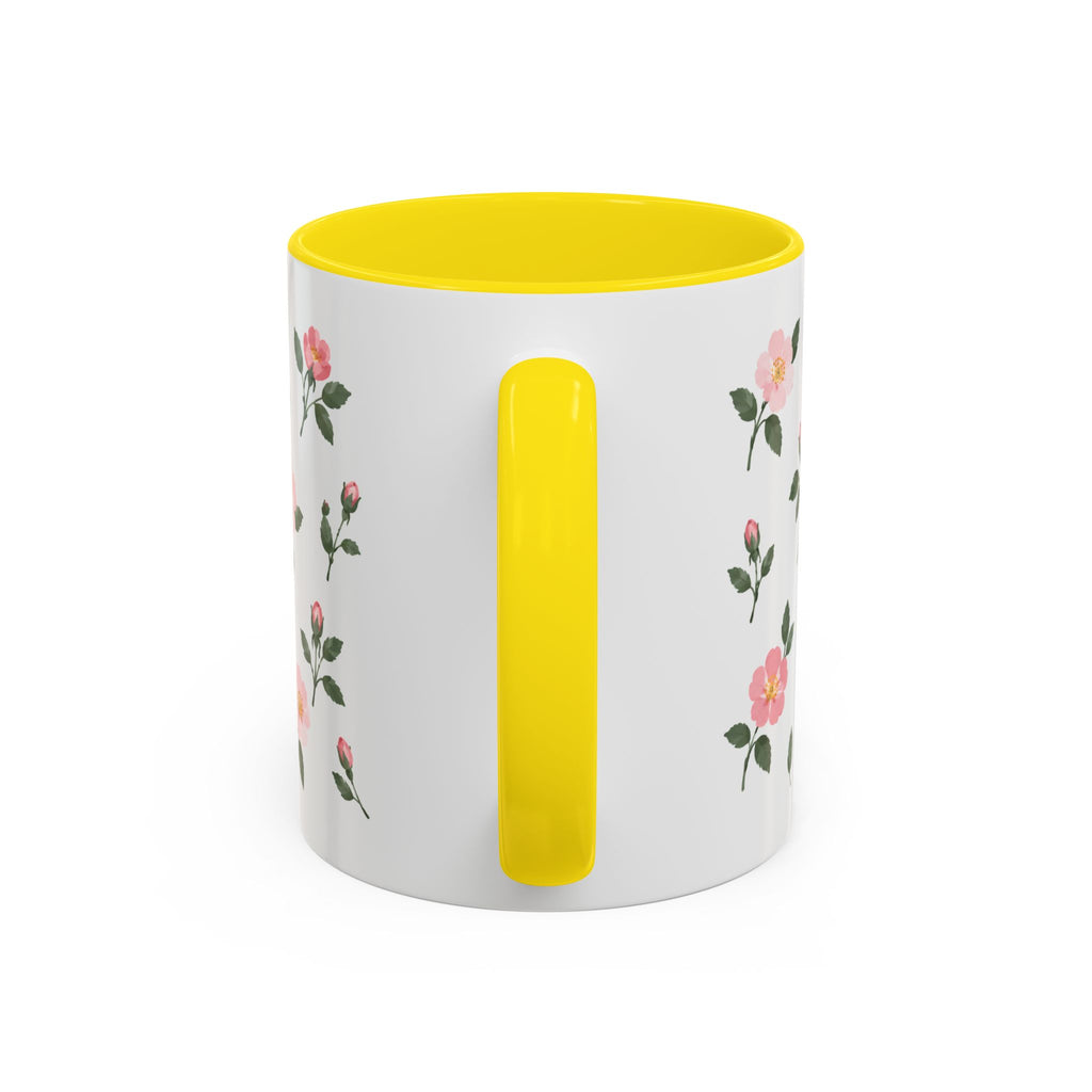 North Dakota Wild Prairie Rose Mug, State Flower Floral Coffee Cup, 11oz Botanical Gift