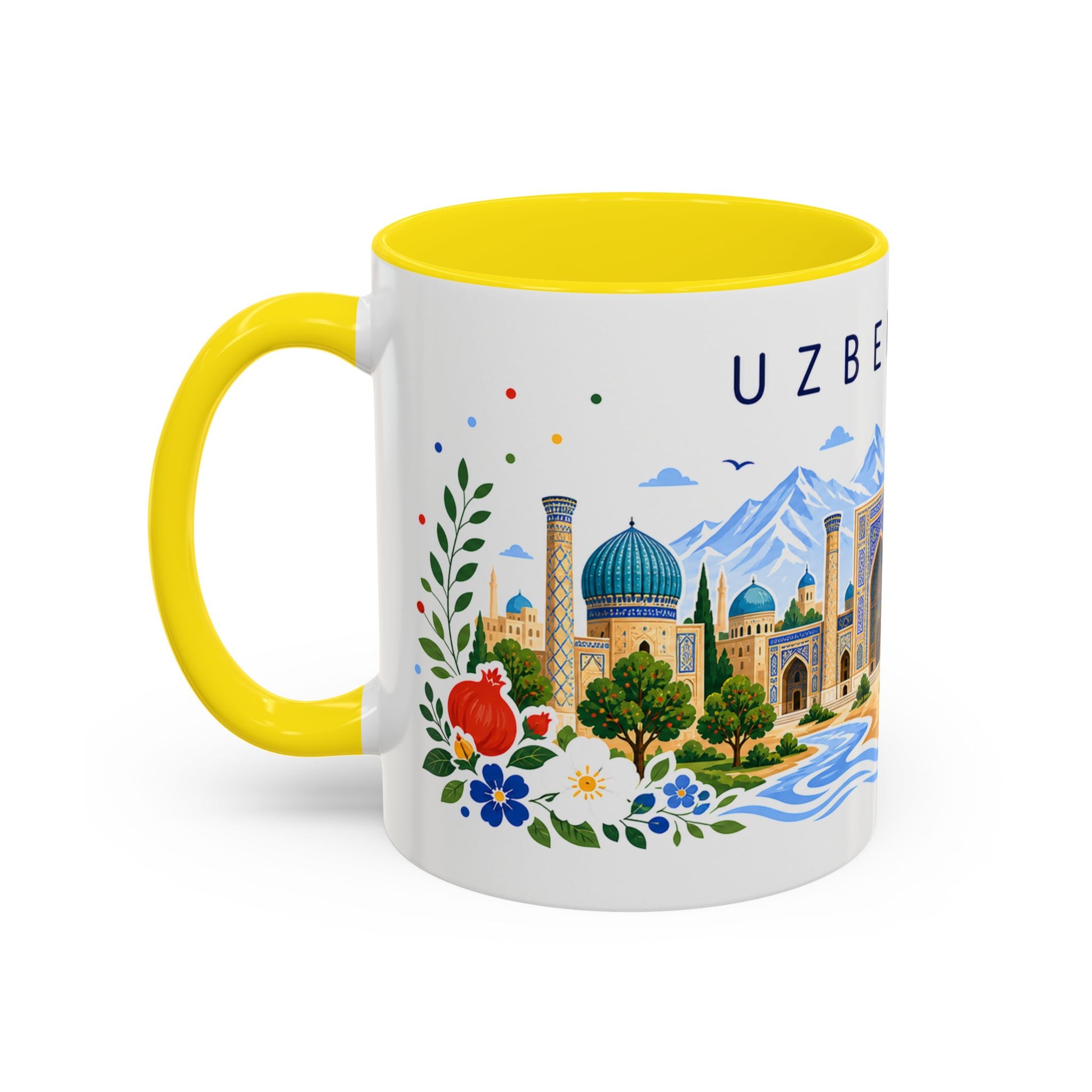 Uzbekistan Coffee Mug | Travel Souvenir Accent Mug | Place Gift Ceramic Cup 11oz 15oz
