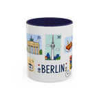 Berlin Coffee Mug | Postage Stamp Collage Mug | Travel Souvenir Accent Cup 11oz 15oz