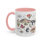 Phoenix Coffee Mug | Arizona Souvenir City Gift | Accent Color Ceramic 11oz 15oz