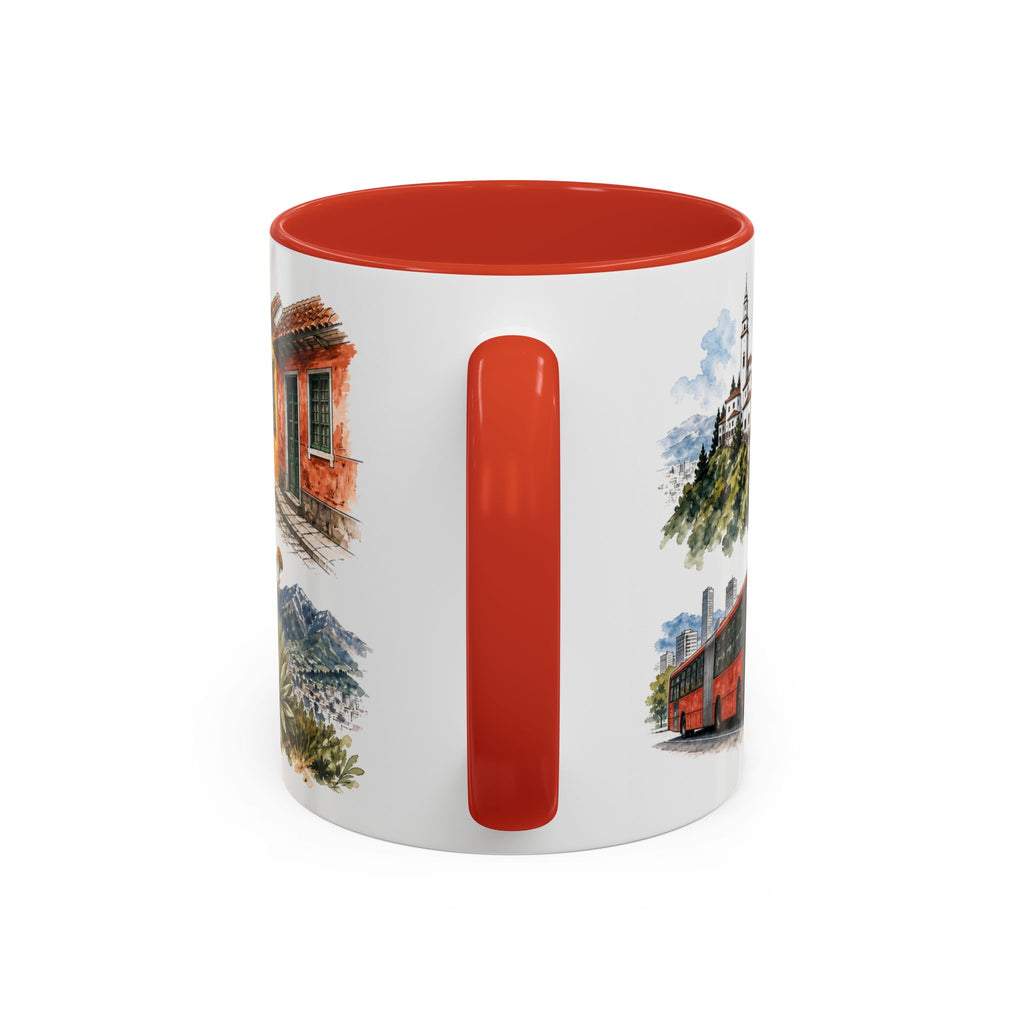Bogota Coffee Mug | Colombia Travel Souvenir | Vintage Illustrated City Gift | 11 oz 15 oz Accent Mug