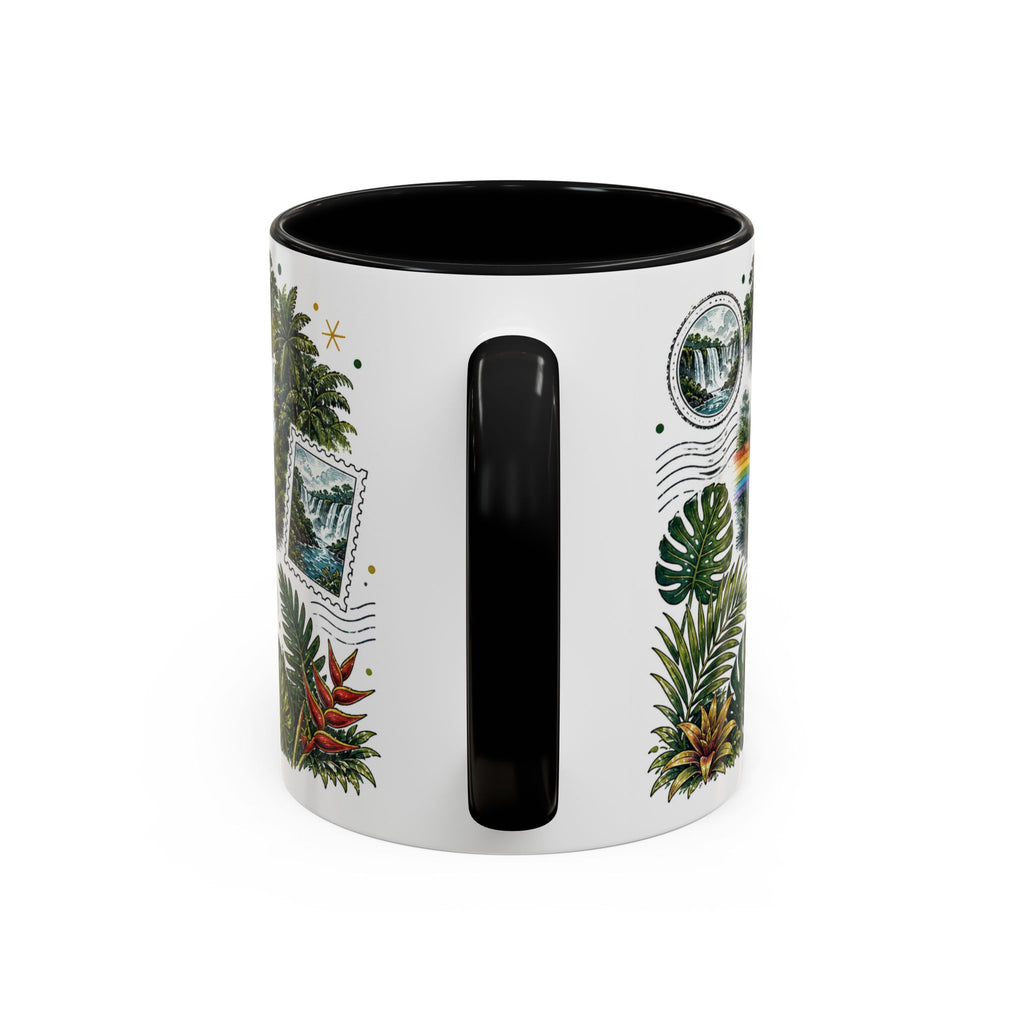 Iguazu Falls Coffee Mug | Travel Destination Souvenir Gift | Accent Color Ceramic 11oz 15oz