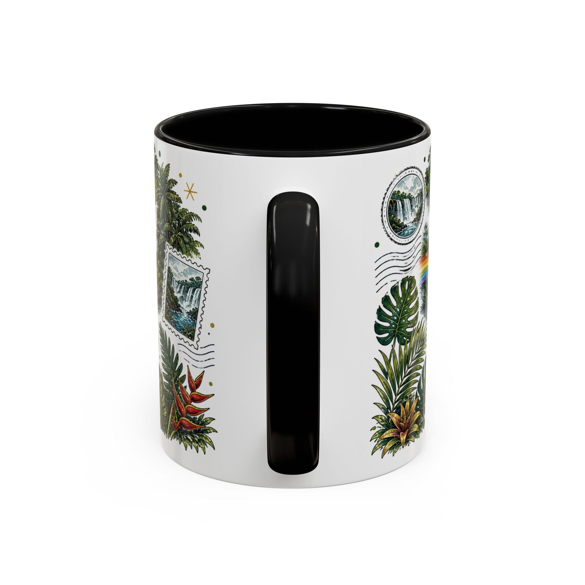 Iguazu Falls Coffee Mug | Travel Destination Souvenir Gift | Accent Color Ceramic 11oz 15oz