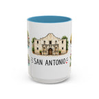 San Antonio Illustrated Travel Mug | City Souvenir Accent Coffee Mug | 11oz 15oz Ceramic Cup