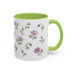 South Dakota Pasque Flower Mug, State Flower Floral Coffee Cup, 11oz Botanical Gift