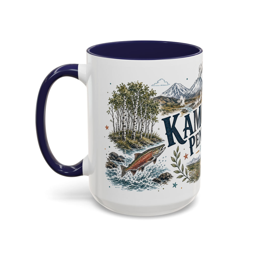 Kamchatka Peninsula Mug, Russia Travel Souvenir, Bucket List Gift, Accent Ceramic Coffee Mug 11oz 15oz