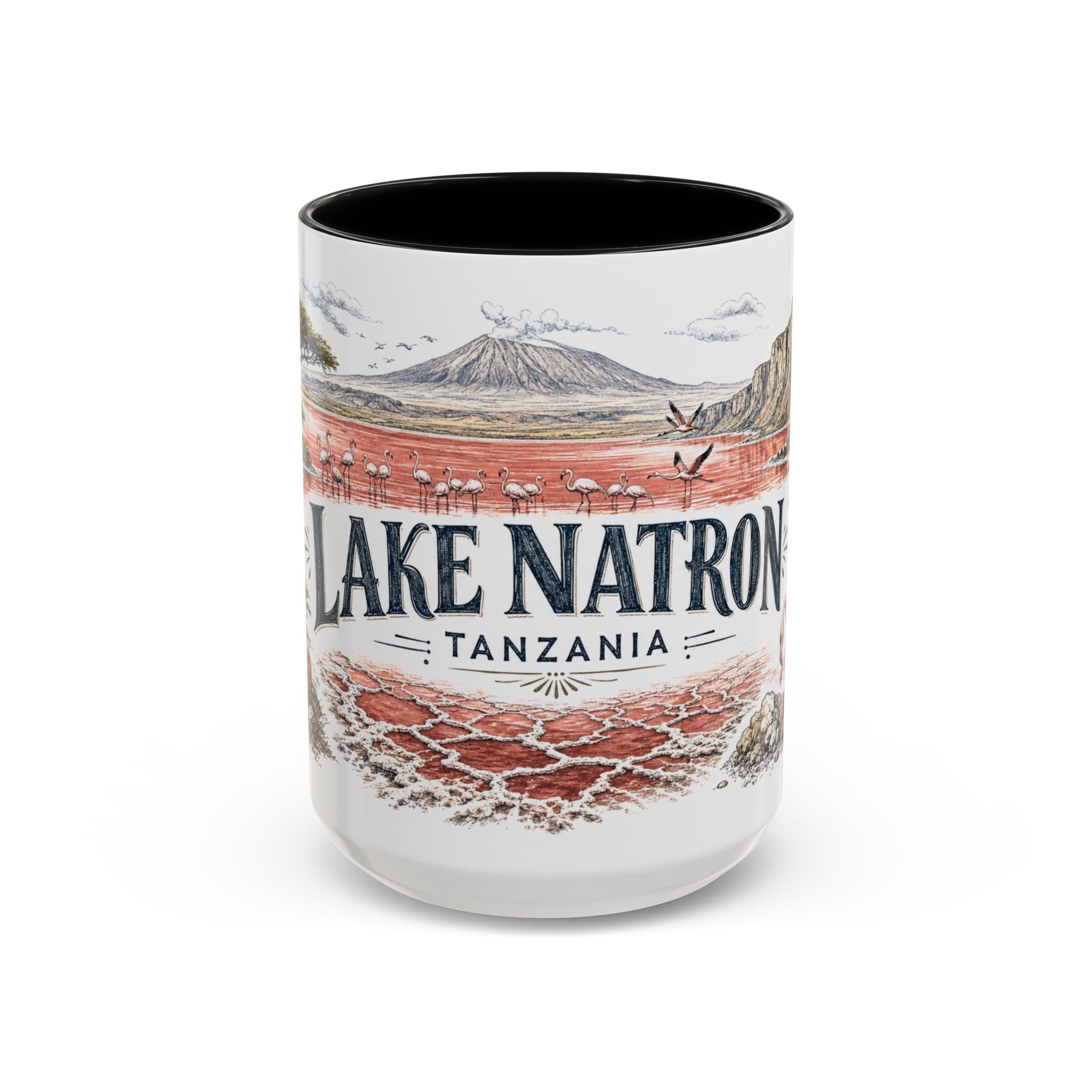 Lake Natron Mug, Tanzania Travel Souvenir, Bucket List Gift, Accent Ceramic Coffee Mug 11oz 15oz