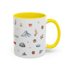 Banff Lake Louise Christmas Mug | Watercolor Travel Souvenir | Holiday Gift | Accent Ceramic Coffee Cup 11oz 15oz