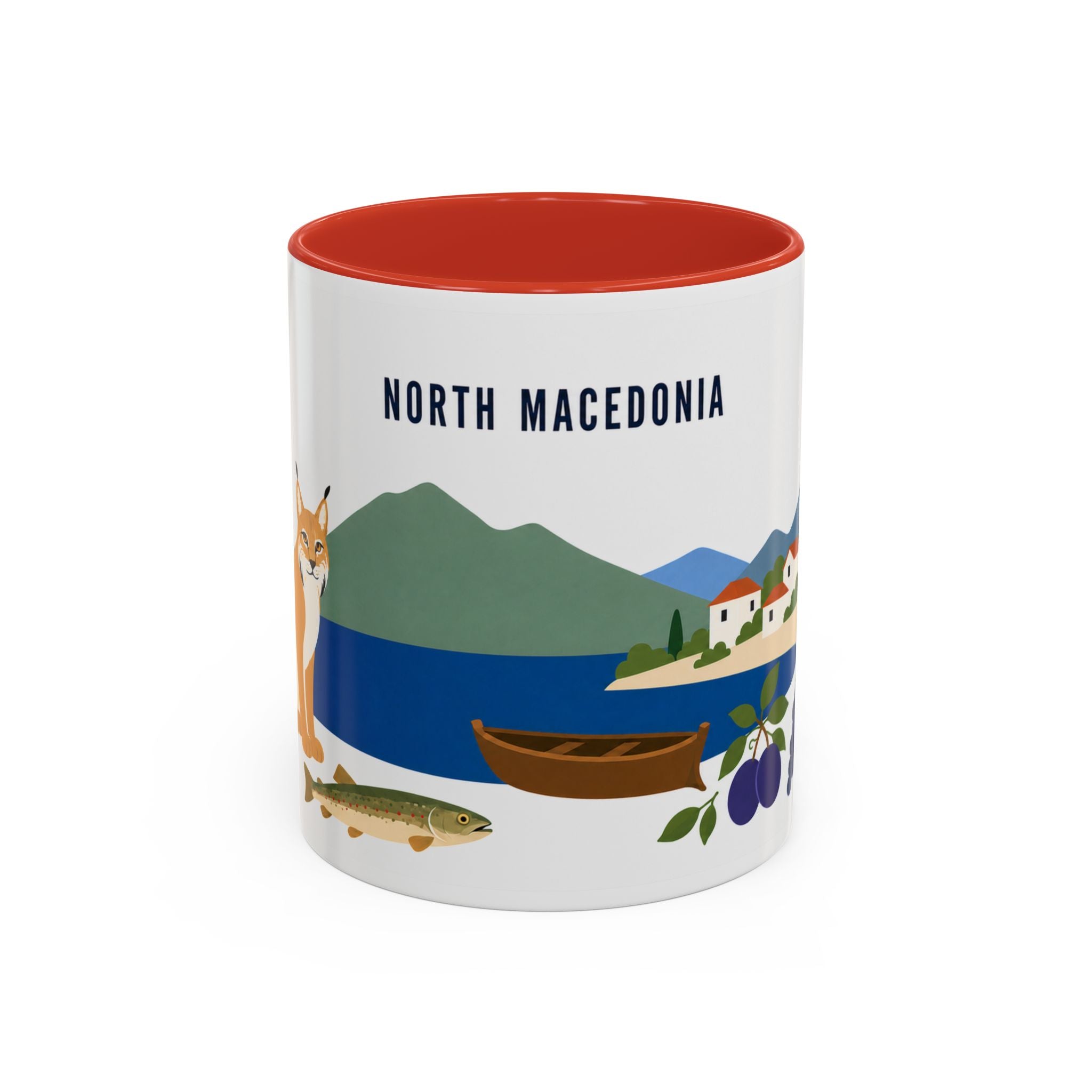 North Macedonia Coffee Mug | Travel Souvenir Accent Mug | Country Gift Ceramic Cup 11oz 15oz