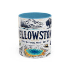 Yellowstone National Park Coffee Mug | Hiking Camping Nature Gift | Accent Color Ceramic 11oz 15oz