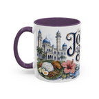 Johor Bahru Coffee Mug | Malaysia Travel Souvenir | Vintage Illustrated City Gift | 11 oz 15 oz Accent Mug