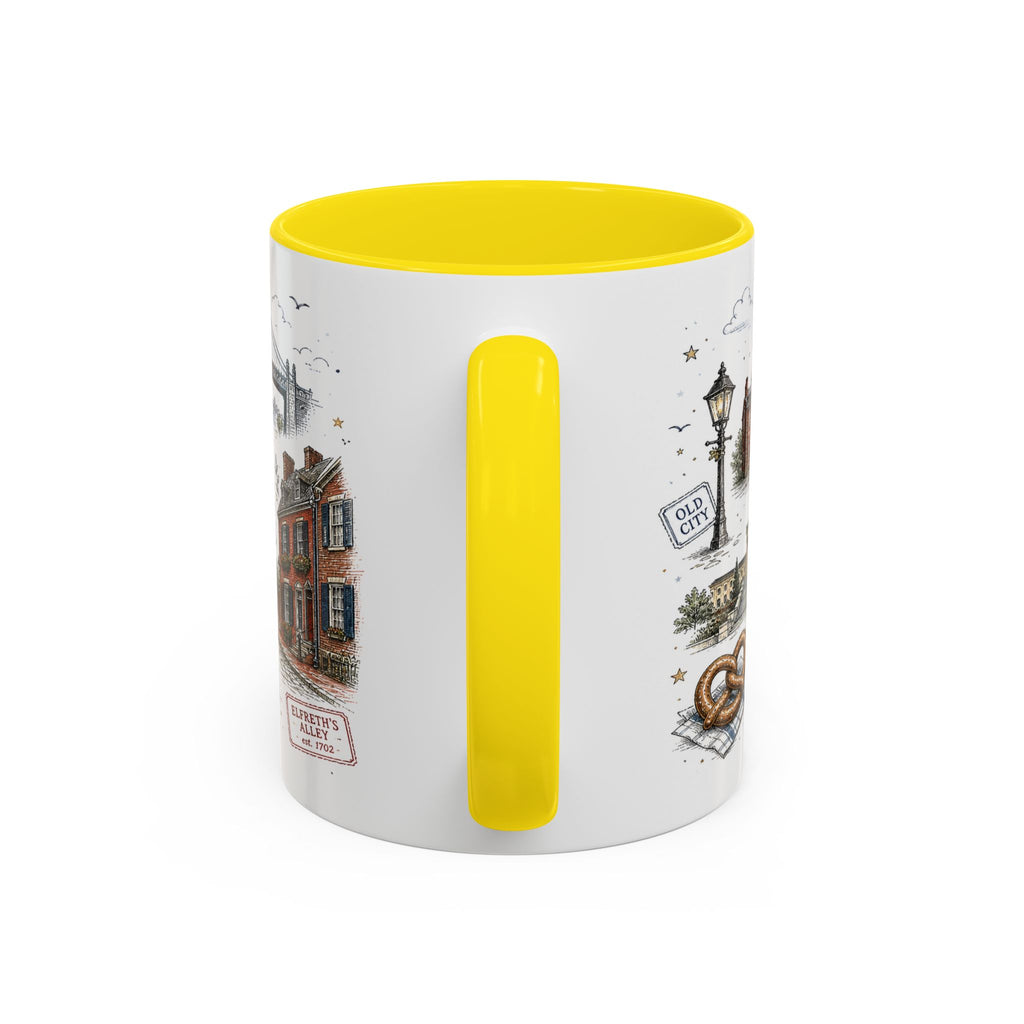 Philadelphia Coffee Mug | Pennsylvania Souvenir City Gift | Accent Color Ceramic 11oz 15oz