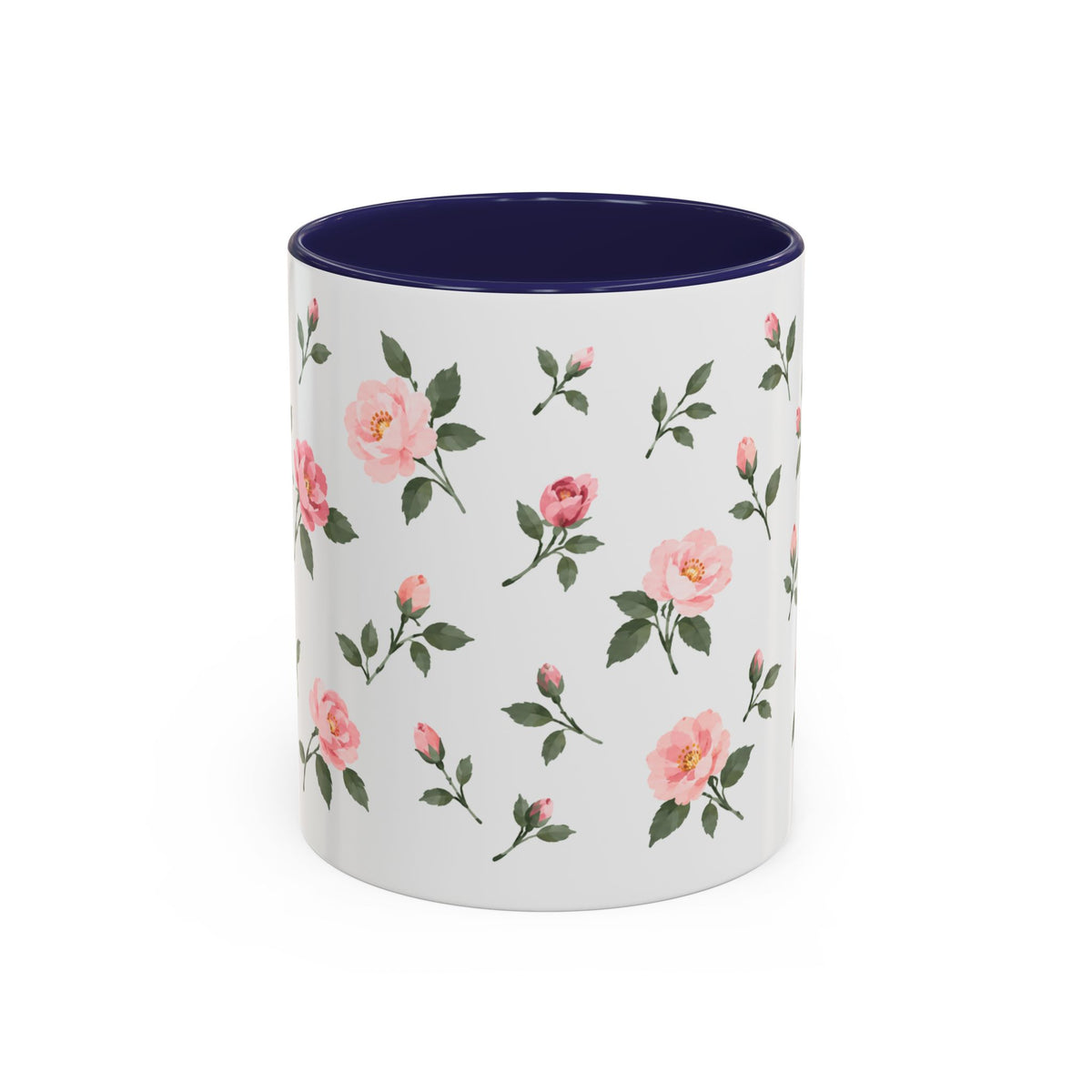 New York Rose Mug, State Flower Floral Coffee Cup, 11oz Botanical Gift