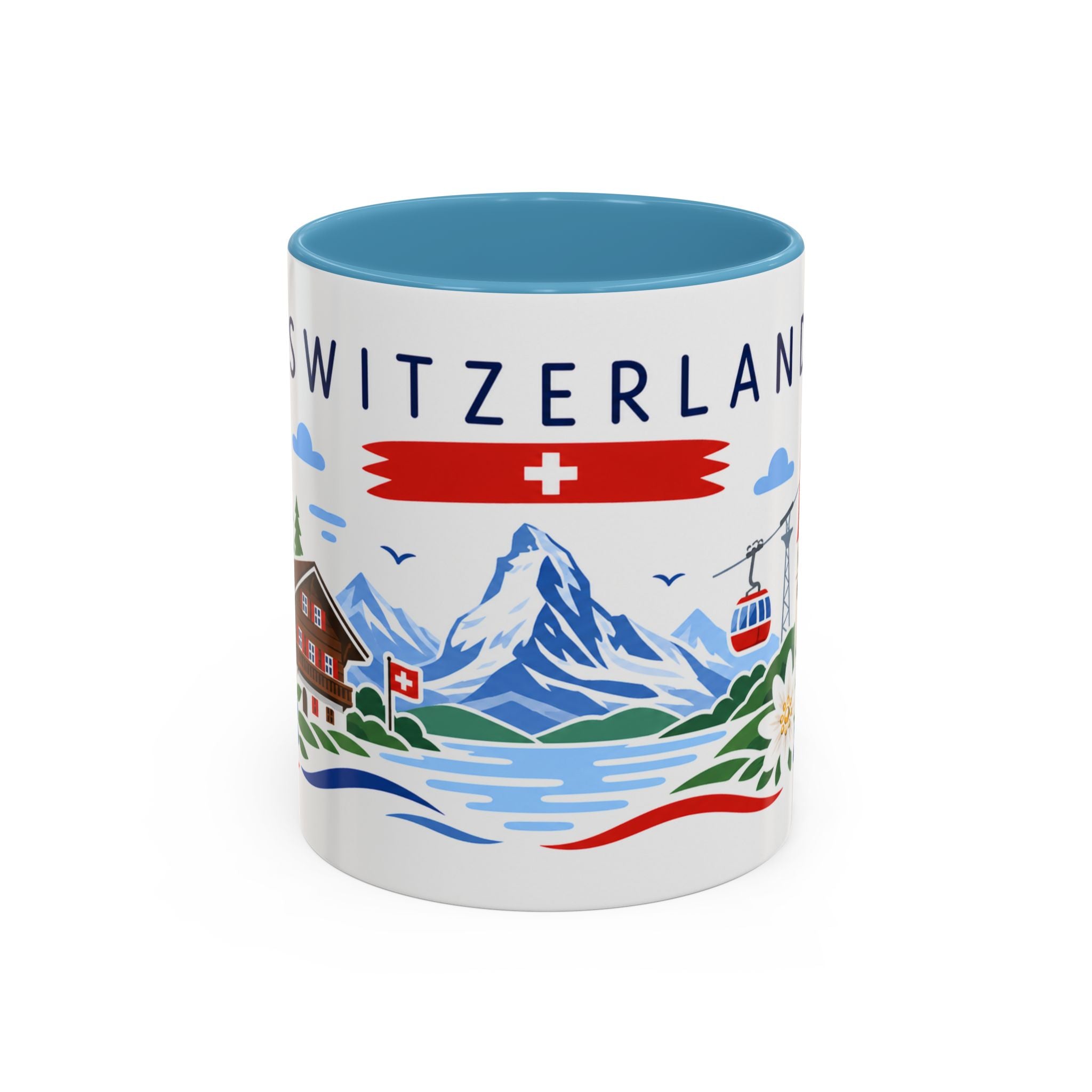Switzerland Coffee Mug | Travel Souvenir Accent Mug | Country Gift Ceramic Cup 11oz 15oz