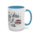 Mexico City Coffee Mug | Mexico Souvenir Travel Gift | Accent Color Ceramic 11oz 15oz