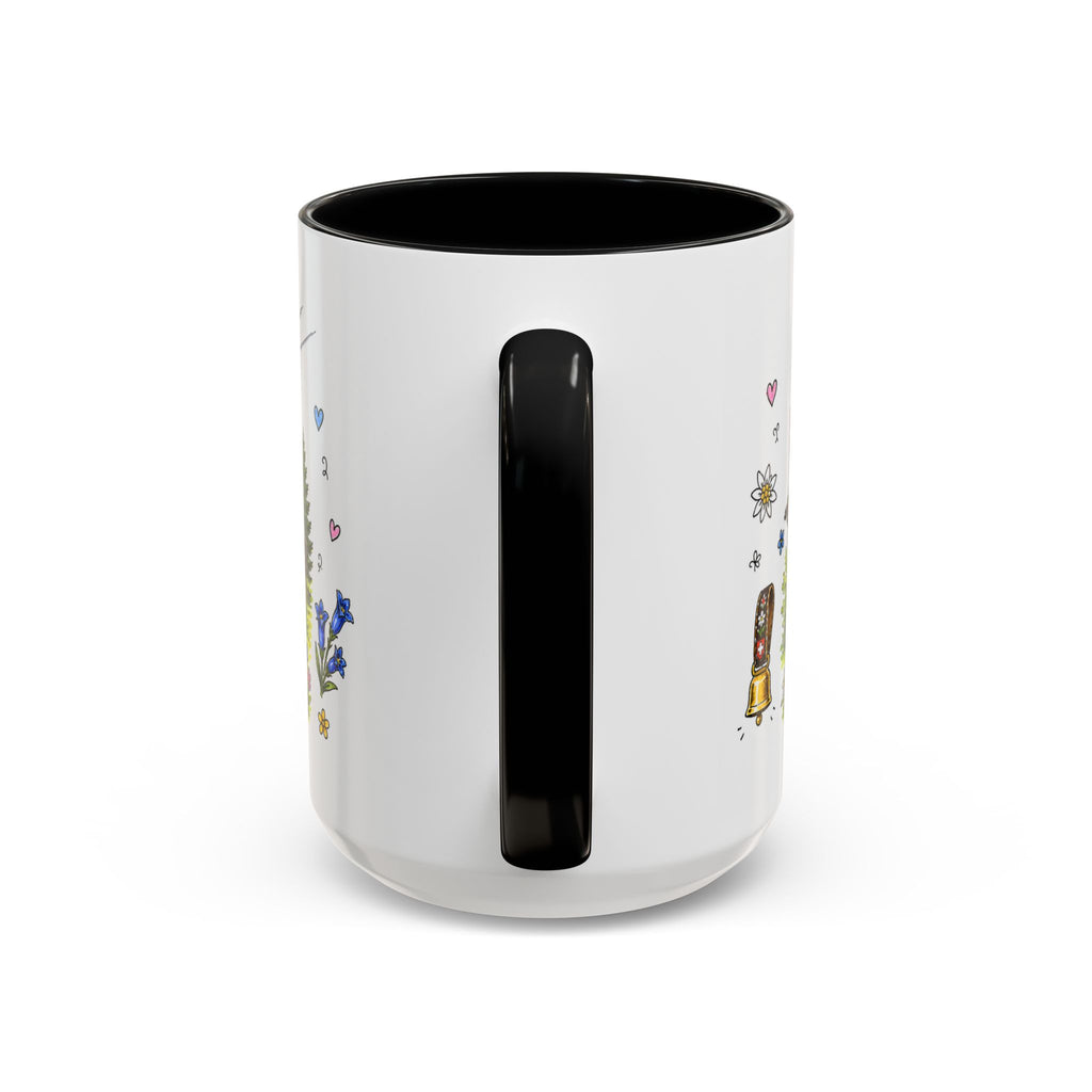 Grindelwald Illustrated Travel Mug | Switzerland Souvenir Accent Coffee Mug | 11oz 15oz Ceramic Cup