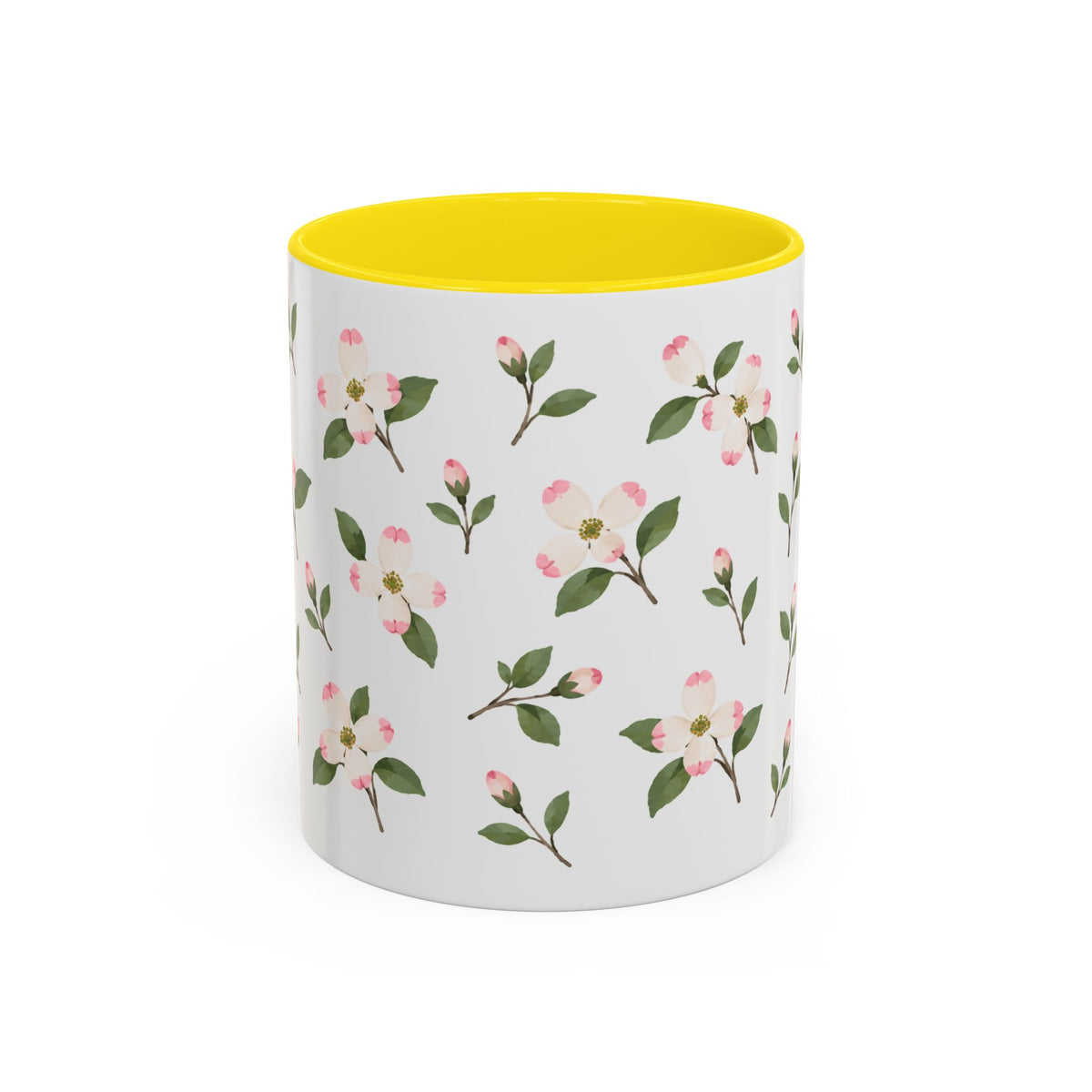 Virginia American Dogwood Mug, State Flower Floral Coffee Cup, 11oz Botanical Gift