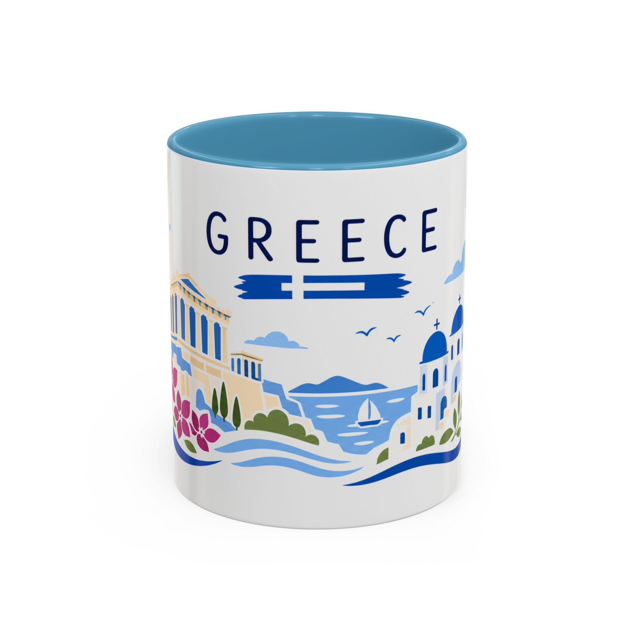 Greece Coffee Mug | Travel Souvenir Accent Mug | Country Gift Ceramic Cup 11oz 15oz
