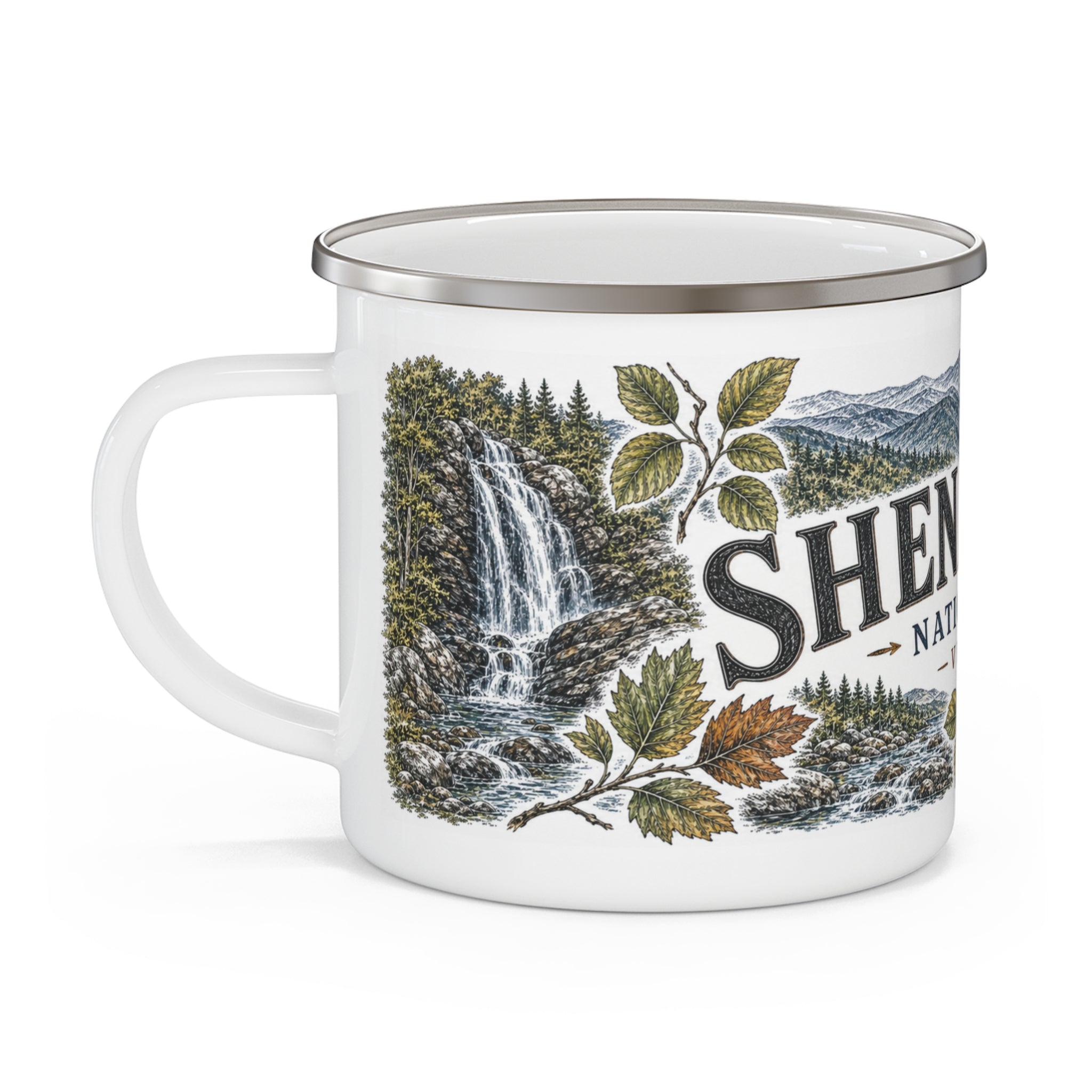 Shenandoah National Park Vintage Enamel Camping Mug | 12oz National Park Hiking Gift