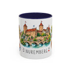 Nuremberg Illustrated Travel Mug | City Souvenir Accent Coffee Mug | 11oz 15oz Ceramic Cup
